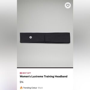 Like new! Lululemon Black Luxtreme Training Headband